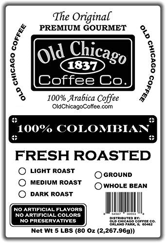 100% Colombian Coffee 5 LB Bag Medium Roast