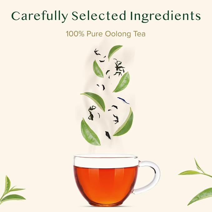 VAHDAM High Mountain Oolong Tea Bags (100 Count) Non GMO Gluten Free | High Grown Oolong Tea Leaves - Light &amp Floral | Resealable Ziplock Pouch