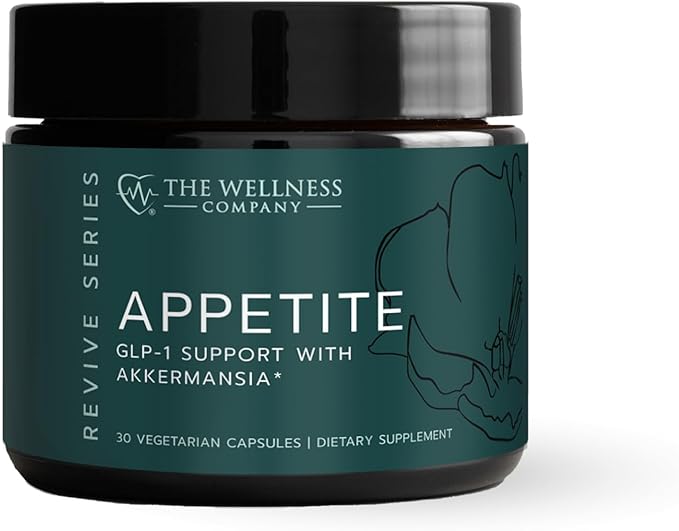 The Wellness Company Appetite – GLP1 Support Craving Suppression Hunger Control Microbiome Balance - Akkermansia Chicory Saffron Green Banana Starch