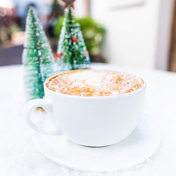 BARNIE'S COFFEE TEA CO. Santa's White Christmas Whole Bean Coffee with Smooth Coconut Caramel and Warm Vanilla Flavors Medium Roasted Arabica Coffee Beans 10 oz Bag (Pack of 2)