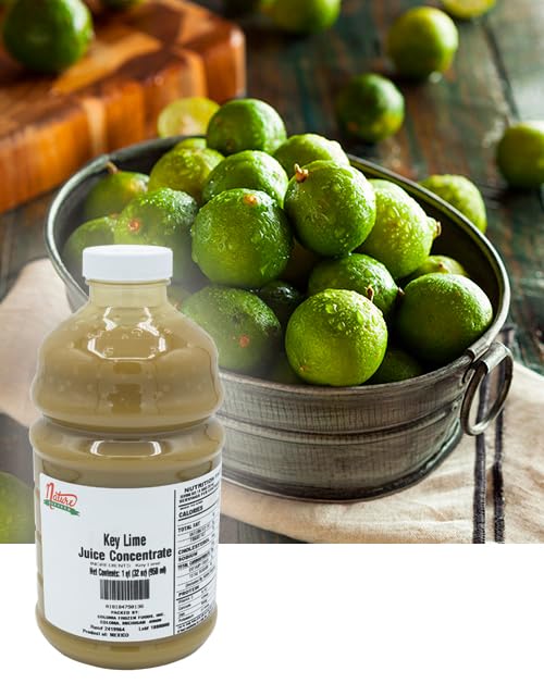 Nature Blessed 100% Pure Key Lime Fruit Juice Concentrate - 1 Quart (1/32 fl oz bottle) Applications: Home Wine Making Brewing Distilling Smoothies Mead