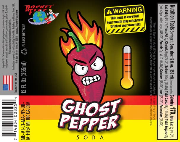 Hot Pepper Sodas | Mixed 4 Pack of Spicy Flavors | Handle the Heat | Real Cane Sugar | Includes Crazy Soda Pop Bottle Opener