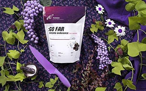 INFINIT Nutrition Go Far for Women - Isotonic Endurance Sport Hydration Drink Mix for Female Athletes - Natural Energy &amp Electrolytes - Grape Flavor