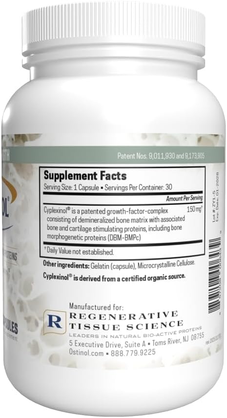Ostinol Standard 150mg - Bone &amp Joint Supplement | Stem Cell Activation Certified | Bio Active Protein Complex for Mild Bone Loss &amp Mild Joint Dysfunction - 30 Capsules