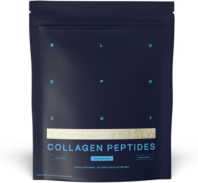 Blueprint Bryan Johnson Hydrolyzed Collagen Peptides Powder – Type I II &amp III Collagen for Women &amp Men – Unflavored Protein Supplement for Hair Skin Nails Joints &amp Cartilage – 20g – 30