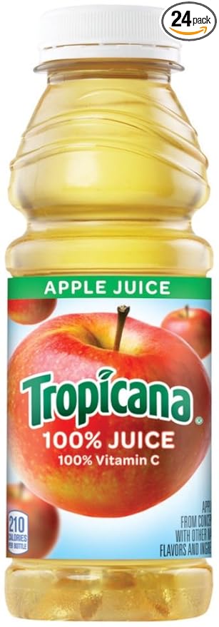 Tropicana Juice 100% Apple 15.2 oz Plastic Bottle (Pack of 24)