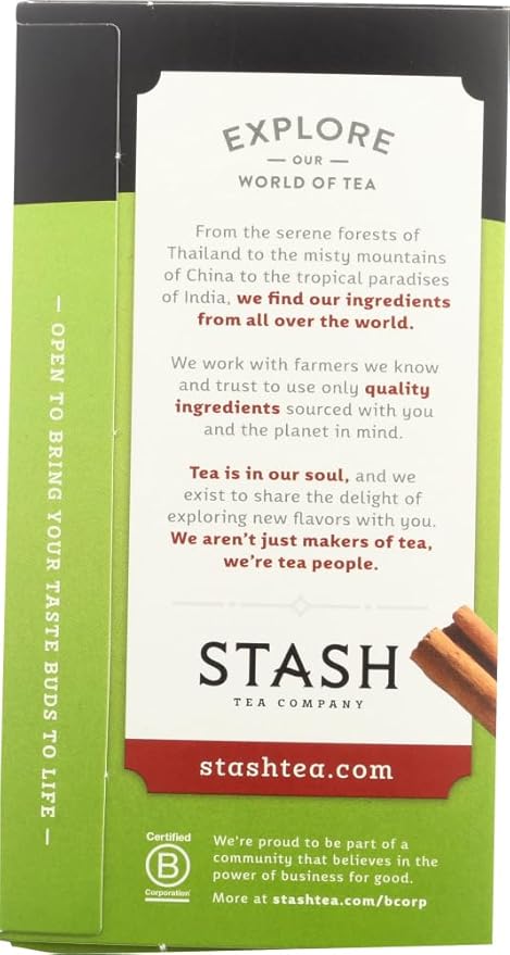Stash Tea Green Chai Premium Tea 20 Ct (Pack of 6)