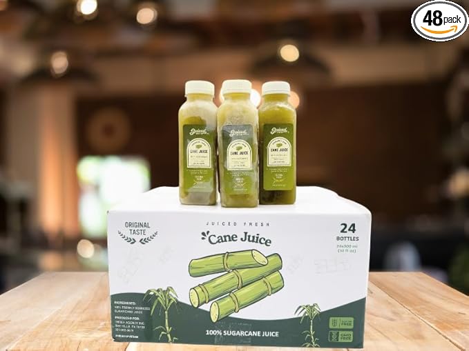 Sugarcane Juice – 300ml Bottles (Pack of 48 - $0.31/fl oz) – All Natural Frozen Fresh Taste – Perfect for Restaurants &amp Events
