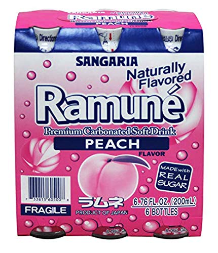 Ramune Japanese Marble Soda Choose your flavor (Peach)