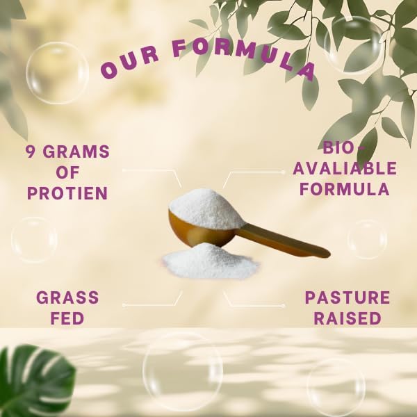 Greenfield Nutritions Halal Collagen Peptides Powder - 9g Halal Protein Probiotic Biotin Hyaluronic Acid &amp Vitamin C - 270g Halal Collagen for Women &amp Men - Supports Hair Skin Nails Joint
