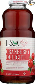 L &amp A Juice Cranberry Delight 12x 32 Oz