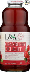 L &amp A Juice Cranberry Delight 18x 32 Oz