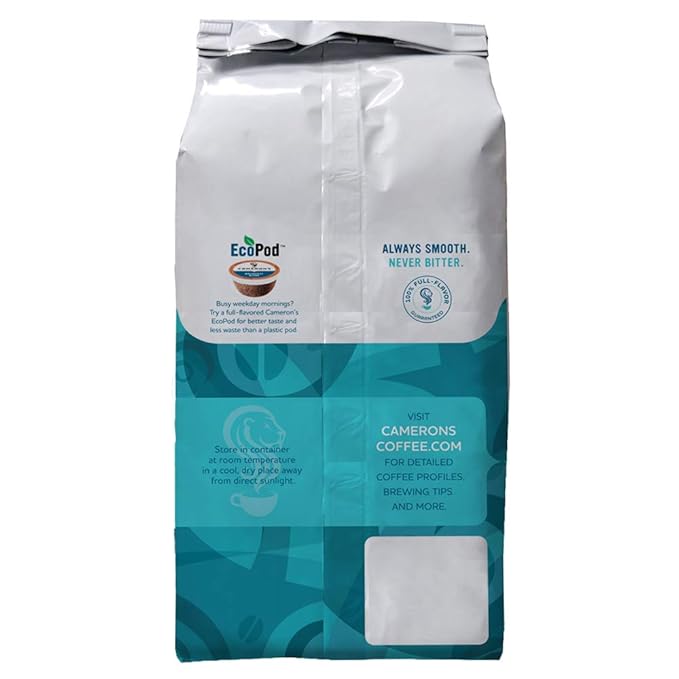 Cameron's Coffee Roasted Ground Coffee Bag Decaf Breakfast Blend 28 Ounce