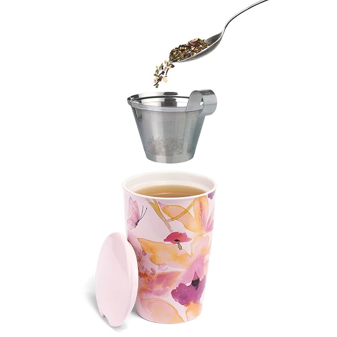 Tea Forte Tropical Passion Flower Premium Loose Leaf Caffeine-Free Herbal Tea Blend Canister Makes 35-50 Cups