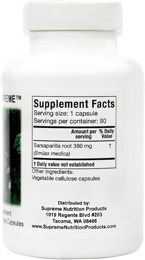 Supreme Nutrition Smilax Supreme 90 Pure Sarsaparilla Vegetarian Capsules (Pack of 2)