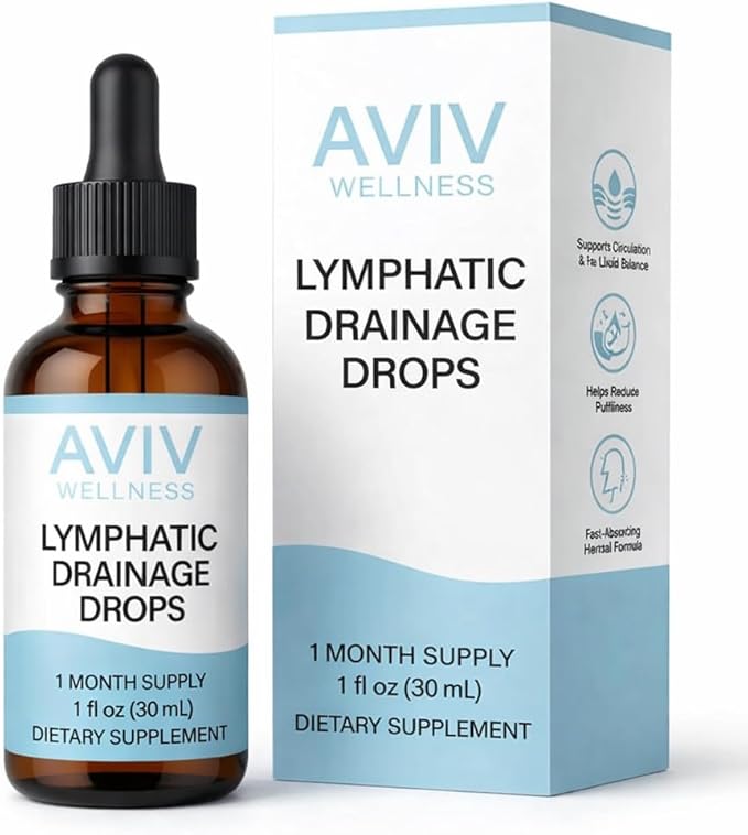 IRMI Avivwellness Lymphatic Drainage Drops Organic Lymphatic Liquid Drops- Herbal Liquid Blend - 1 fl oz (30 mL)