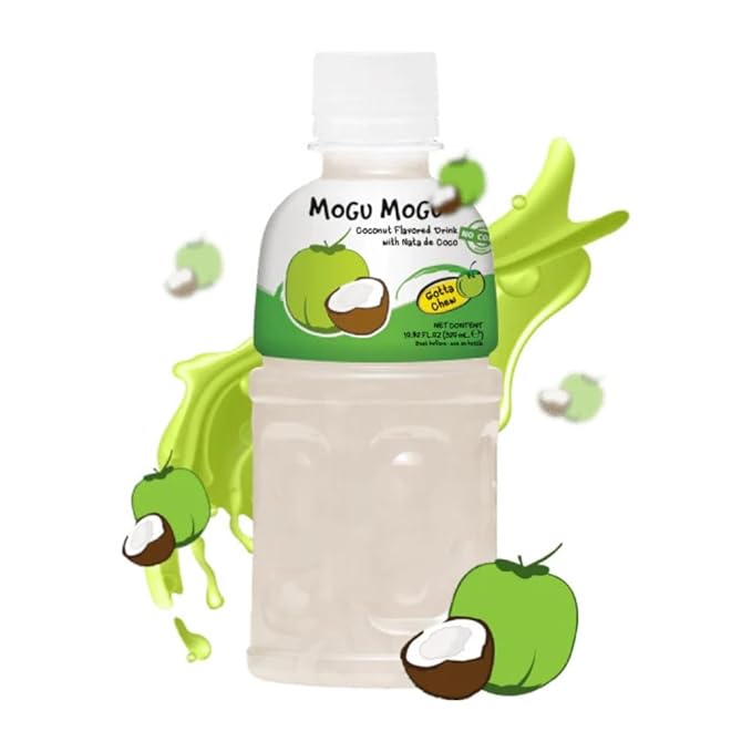 Mogu Mogu Juice with Nata De Coco Coconut 12 Pound (Pack of 6)