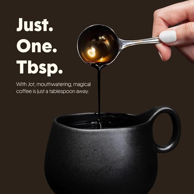 Jot Coffee Concentrate (Original) High Caffeine Cold Brew Coffee Concentrate Liquid for Iced Coffees Instant Espresso Hot or Cold Instant Coffees - Makes 14 Cups 150mg Caffeine/Tbsp Sugar Free