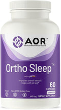 AOR Ortho Sleep 443 mg 60 Vegan Capsules 60-Day Supply with GABA Melatonin &amp L-Theanine Travel-Friendly Format GMO &amp Gluten-Free Designed for Evening Relaxation &amp a Consistent Night