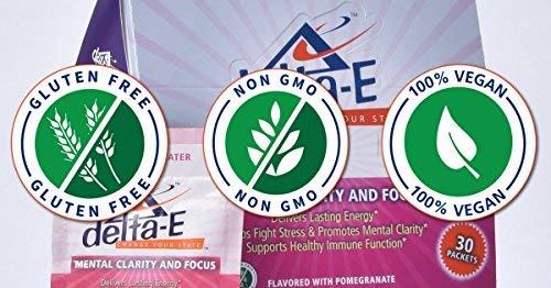 delta-E Mental Clarity &amp Focus! Energy Drink Non-GMO 100% Vegan &amp Gluten Free (7 Packets)
