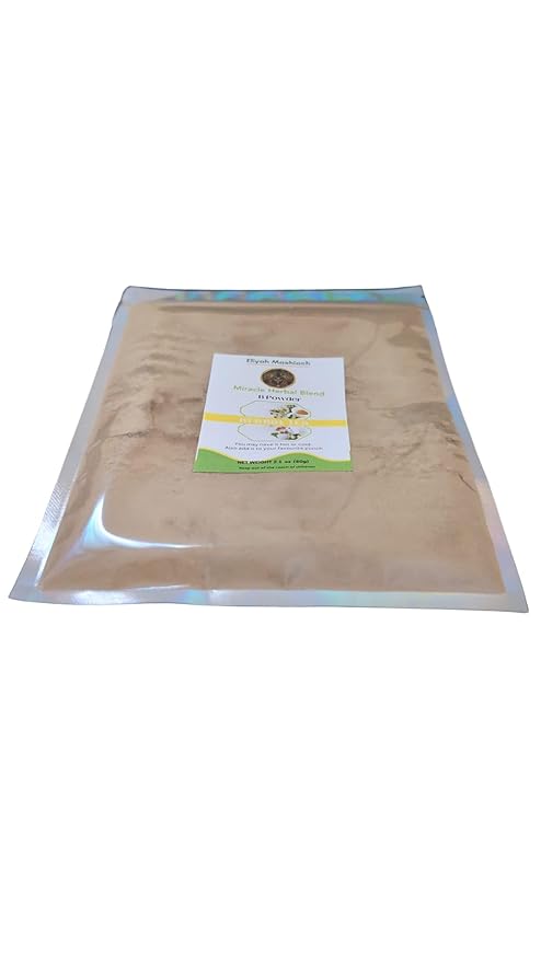 Eliyah Mashiach B Powder Herbal Tea Blend with Cascara Sagrada Red Clover Burdock and Dandelion 2.1 oz Hot or Cold Brew