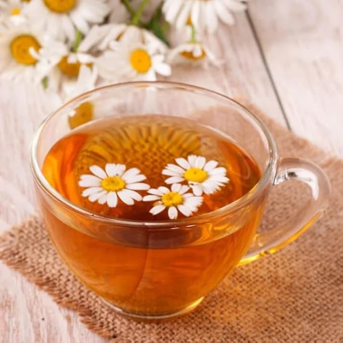 CHIOS Tea | Greek Wellness Loose Herbal Tea | Whole Chamomile Flowers Chios Mastic Gum Mahlab | 100% ORGANIC Caffeine Free Natural Earthy Flavor | Product of Greece | 90G (3.2 OZ) (50 Cups)