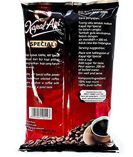 Kapal Api Special Kopi Bubuk 160g Special Powder Coffee is Made from Selected Coffee Beans to Produce Coffee That Smells Better and Tastes Better.