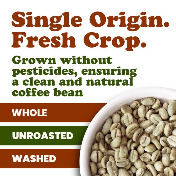 Food to Live Organic Nicaragua Arabica Green Coffee Beans 1.5 Pounds – Whole Unroasted Washed Bean. Fresh Crop. No-GMO Vegan Bulk