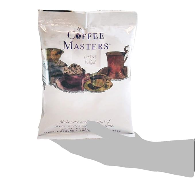 Coffee Masters Perfect Potful Almond Amaretto Ground Coffee 1.5-Ounce Packets (Pack of 12)