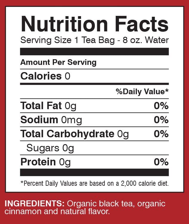 Davidson's Organics Cinnamon Apple 25-count Tea Bags Pack of 6