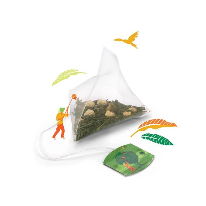 Twinings Discovery Collection Green Exotic Mango &amp Ginger 30 Large Leaf Pyramid Tea Bags