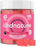 kindnature Berberine Gummies 1000mg with Ceylon Cinnamon &amp Resveratrol – Sugar-Free Vegan Supplement for Blood Sugar Support Metabolism Cravings Wellness – Non-GMO Gluten-Free
