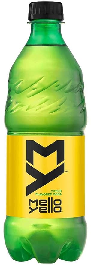 Mello Yello Soda Citrus 20oz Bottle (Pack of 8 Total of 160 Oz)