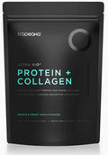 Tropeaka Collagen Protein Powder for Smoothies &amp Shakes - Creamy Vanilla - Clean Protein &amp Marine Collagen Peptides for Skin Hair &amp Nails Dairy Free Gluten Free Non-GMO 18oz (17 Servi