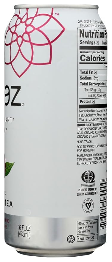 Steaz ZERO Calorie Raspberry 24x 16 Oz