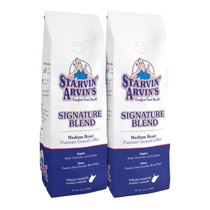 Starvin' Arvin's Signature Blend Premium Ground Coffee 12 oz Pack of 2