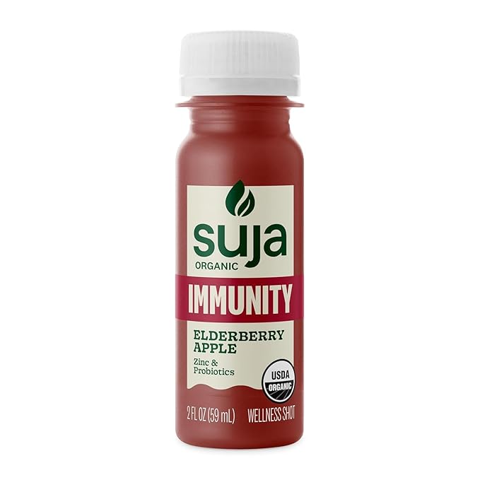 Organic Elderberry Immunity Shots with Turmeric &amp Ginger – 20-Pack | Cold-Pressed Functional Shots for Immune Support Live Probiotics Plant-Based Gluten-Free (2 Fl Oz)