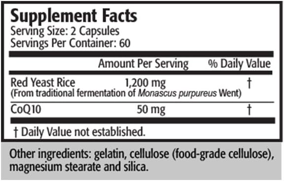 Res-Q LDL-XQ10 (formerly LDL-X) Red Yeast Rice and CoQ10 Supplement120 Capsules