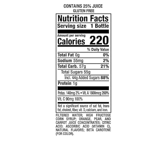 Mis-tic Vibrant Flavor Orange Carrot Juice 16 fl oz - 12 Bottles (Pack of 12 Orange Carrot)