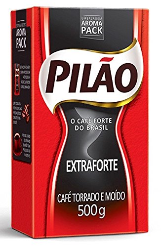 Pilao Extra Strenght Coffee 17.6 oz Café Extra Forte 500g Pack  70.54 Ounce (Pack of 4)