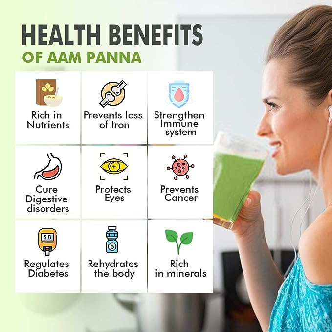 Yeshvi NATURAL Aam Panna Powder &amp Spicy Guava Powder With Kokum Jamun Fruit Juice Powder Combo Pack Instant Drink Mix Powder Easy to Make Beverage 300gm