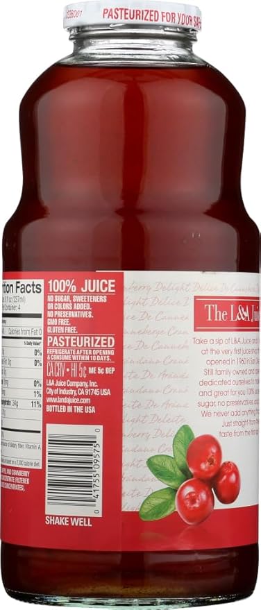 L &amp A Juice Cranberry Delight 6x 32 Oz