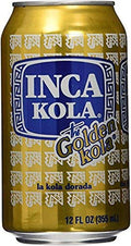Inca Kola Golden Carbonated Beverage Soda - la kola dorada - 12 oz cans - 12pk - SET OF 4