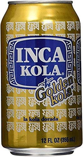Inca Kola Golden Carbonated Beverage Soda - la kola dorada - 12 oz cans - 12pk - SET OF 4