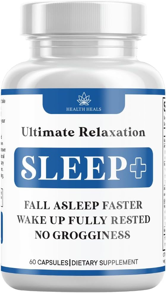 Relaxation Sleep Aid Natural Non-Habit Forming Sleep Supplement Developed to Support for Longer &amp Better Sleep Chamomile Magnesium Melatonin Ashwagandha GABA Drug-Free (60 Count)