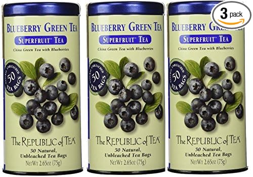 The Republic of Tea Blueberry Green Tea 3 Pack (Blueberry 3)