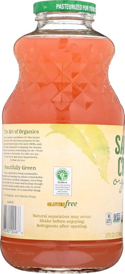 PACK OF 16 - Santa Cruz Organic Strawberry Lemonade 32.0 FL OZ