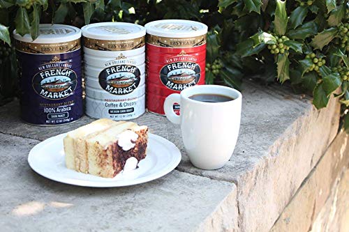 French Market Coffee &amp Chicory Restaurant Blend Medium-Dark Roast Ground Coffee 12oz Can (Pack of 3)