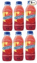 Snpple Raspberry Peach 16 fl oz recycled plastic bottle 6 pack