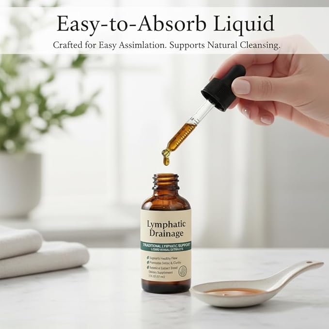 Lymphatic Drainage Drops1200mg Herbal BlendNatural Herbal BlendsSupport Overall VitalityVegan &amp Non-GMO2 fl oz